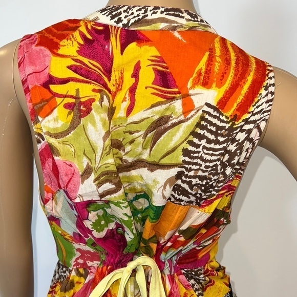 Free PEOPLE Colourful Baby Doll Style Bohemian 90s Dress size Xsmall fits Small - Picture 10 of 15